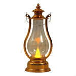 lanterne décorative rouge doré transparente effet vieilli vintage camping mariage