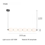 suspension lumineuse moderne blanc rayures horizontales opacité pince câble led
