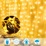 Détail des LED du rideau lumineux en mode scintillement