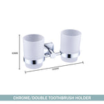 ensemble accessoires salle bain chrome porte serviette savon dentifrice gobelet mural métal