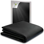 rideau occultant fenetre moderne polyester noir texturé adhésif velcro minimaliste 145x300cm