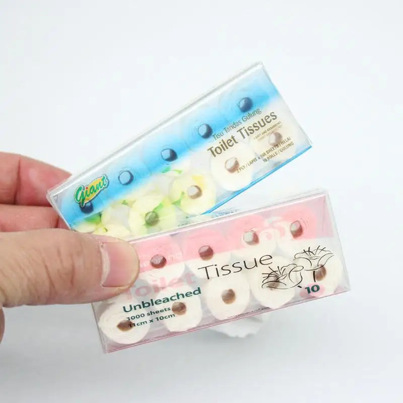 accessoires poupée papier toilette blanc pratique salle bain boîte rouleaux miniatures 14 ans plus