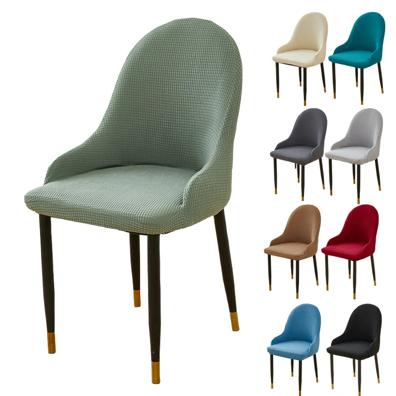 chaise moderne vert olive tissu carreaux pieds noirs boutons dorés amovible lavable polyester élasthanne