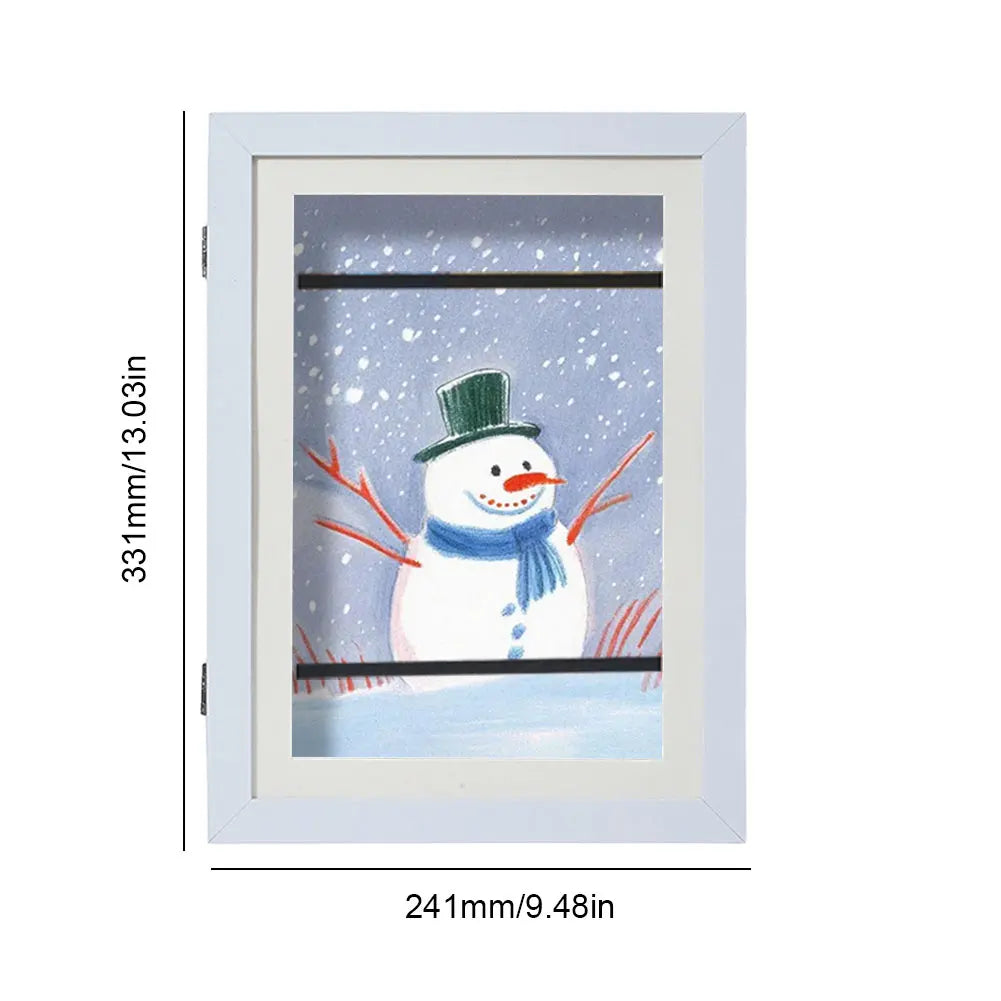 cadre peinture moderne bois noir a4 a6 élastique magnétique