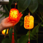 lanterne traditionnelle rouge chinois anniversaire scintillement décoration extérieure tassel métal classique festive opaqueness