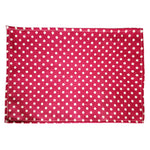 serviettes polyester coton rouge bleu marine vert beige coeurs points classique