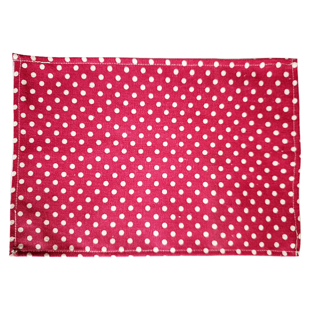 serviettes polyester coton rouge bleu marine vert beige coeurs points classique