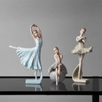 statues danseuses robes ballet blanc classiques décoration intérieure miniature ornement maison