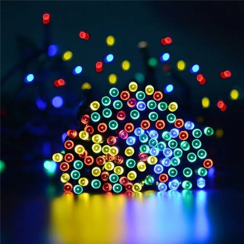 guirlande lumineuse solaire 100 led mode moderne spikes décoration extérieure noël blanc abs ip65