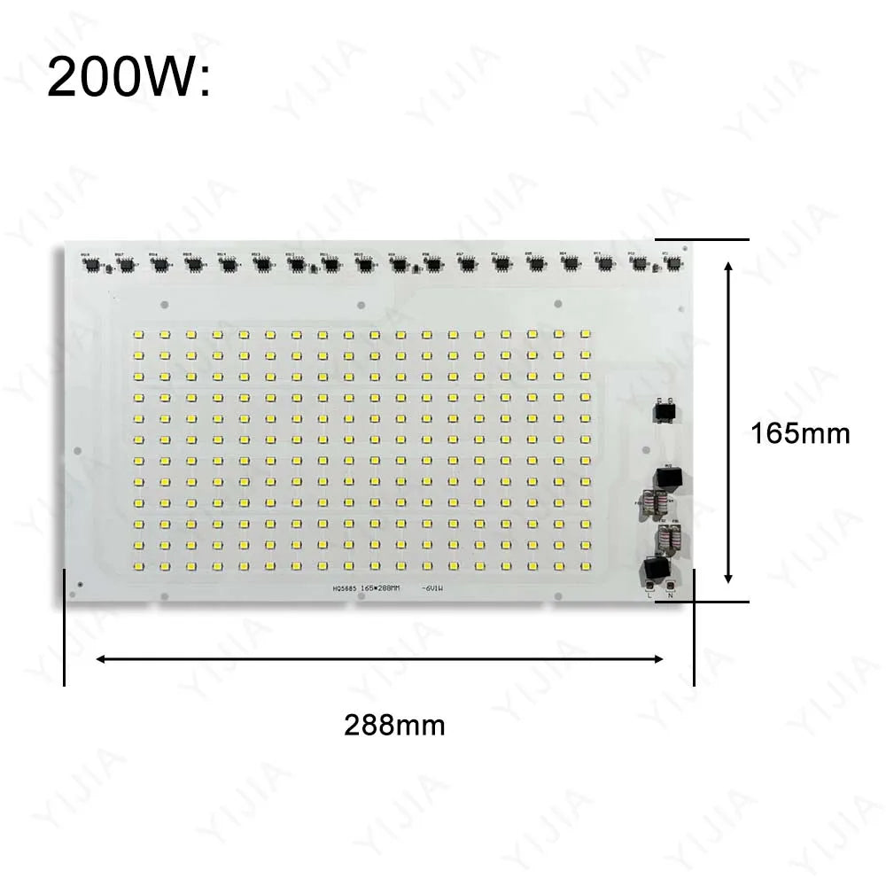 projecteur panneau led blanc 2835 smd 10w 200w intelligent ac220v 70 80 ra