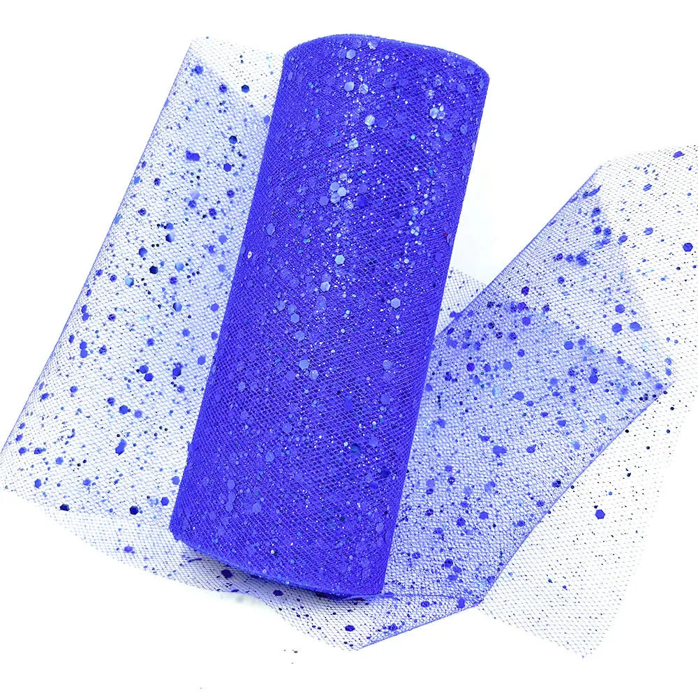 rubans tulle pailletés couleur bleu rose ornementaux mariage décoration événement festive opaques