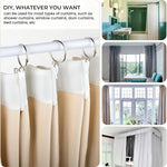 crochets rideau blancs modernes ajustables plastique 50pcs opaques tissage texture chambre bain porte
