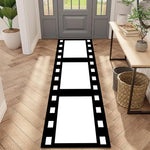 tapis sol cinema billets films pop corn moderne vintage rouge blanc chambre salon