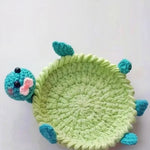 coasters animaux tête serpent tortue adhésifs créatifs couleur vert bleu beige jaune marron