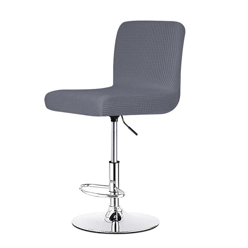 housse chaise élasthanne quadrillée moderne ajustable jaune gris restaurant banquet
