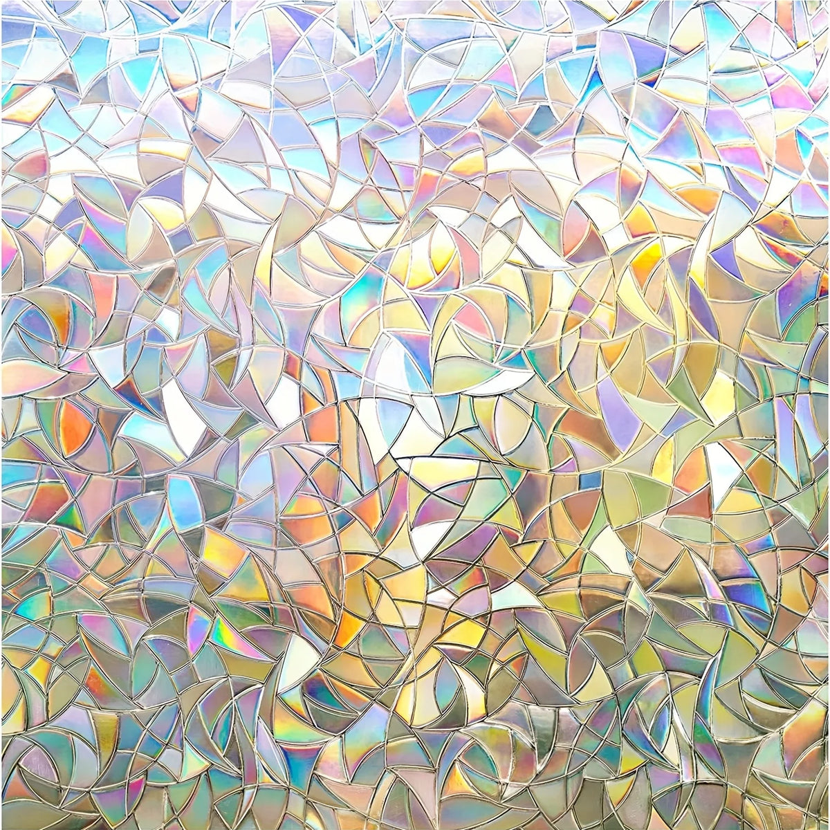film fenêtre décoratif transparent mosaïque iridescente adhésif isolation uv moderne artistique