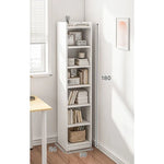 étagère bois moderne minimaliste niveaux blanc brun chambre salon bibliothèque rangement