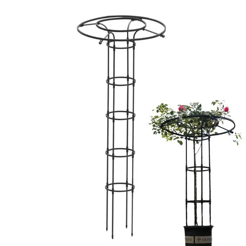 support fleurs métal noir structure circulaire moderne 120cm 150cm 180cm 210cm 70cm 40cm