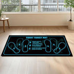 tapis squat noir blanc rose motifs chaussures pratique sportif yoga pilates exercices jambes hanches