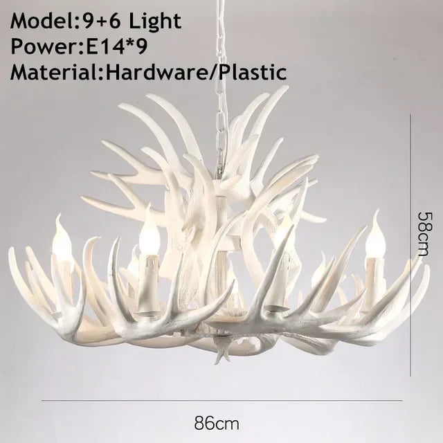 lustre suspendu rustique boisé marron clair ampoules incandescence sans ombre bras