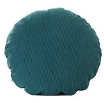 housse coussin ronde velours côtelé rayures horizontales décoration canapé salon moderne rose pâle