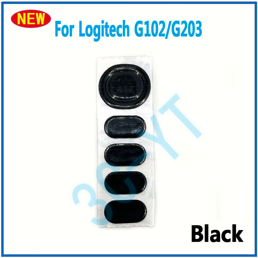 protecteurs souris adhésifs ovales noirs blancs modernes logitech g102 g103