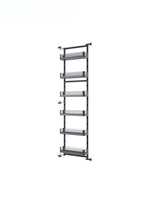 étagère murale moderne gris multi couches paniers porte ouvrant rangement vis fixationsangement cuisine
