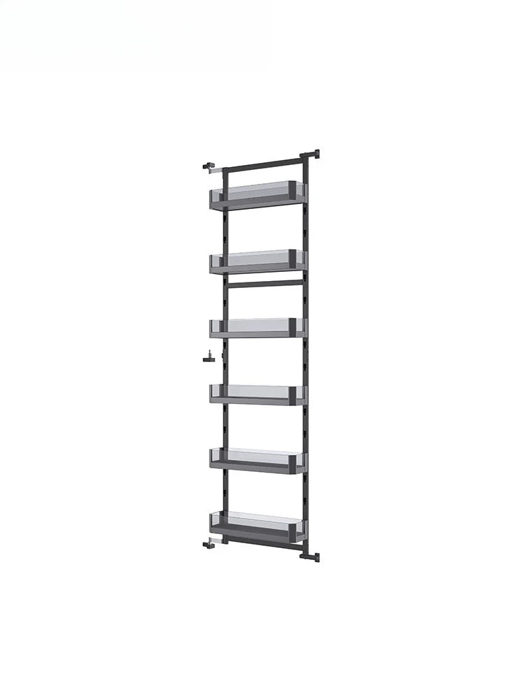 étagère murale moderne gris multi couches paniers porte ouvrant rangement vis fixationsangement cuisine