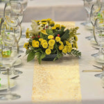 table chevet dorée feuilles semi transparente printemps été automne hiver festive élégante decoration maison