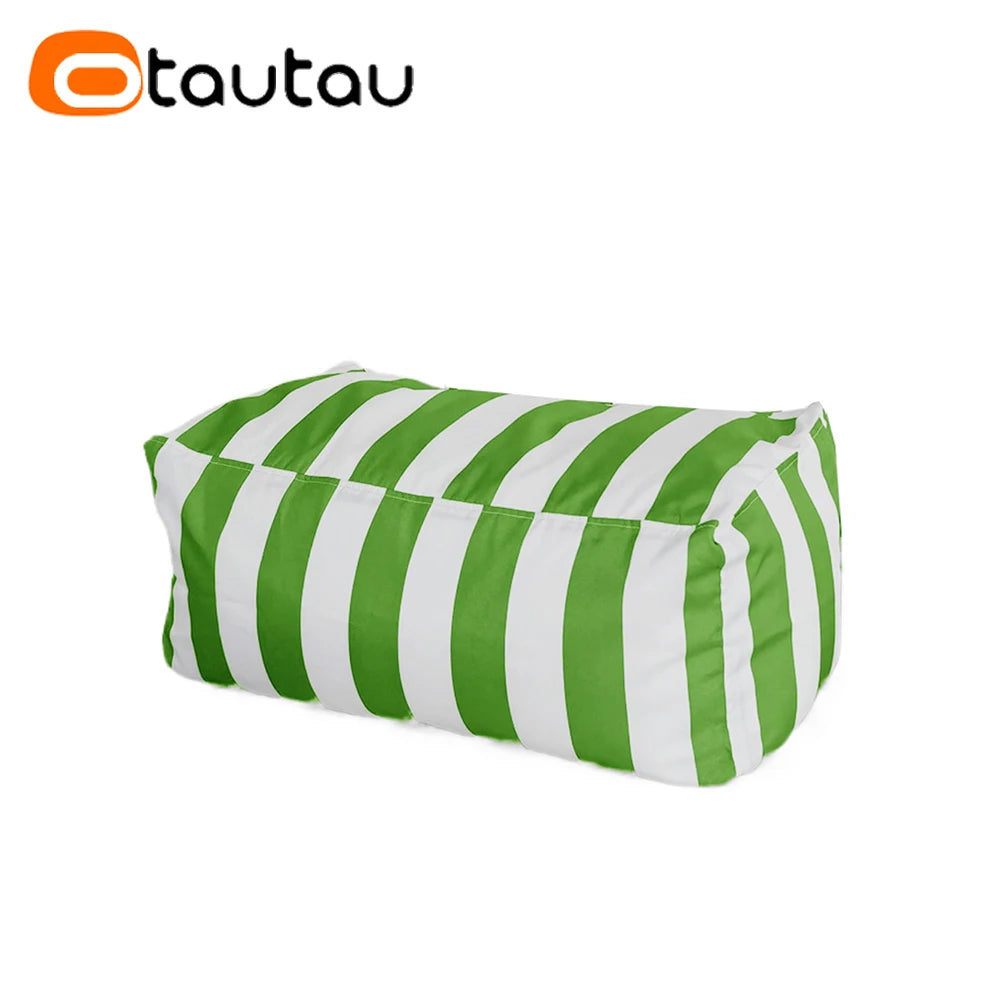 coussin d'assise jardin rayures beige blanc moderne piscine extérieur housse fauteuil plage grande