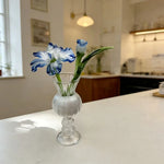 décoration florale verre transparent vase ridé fleur artificielle moderne chambre salon cadeau artisanal