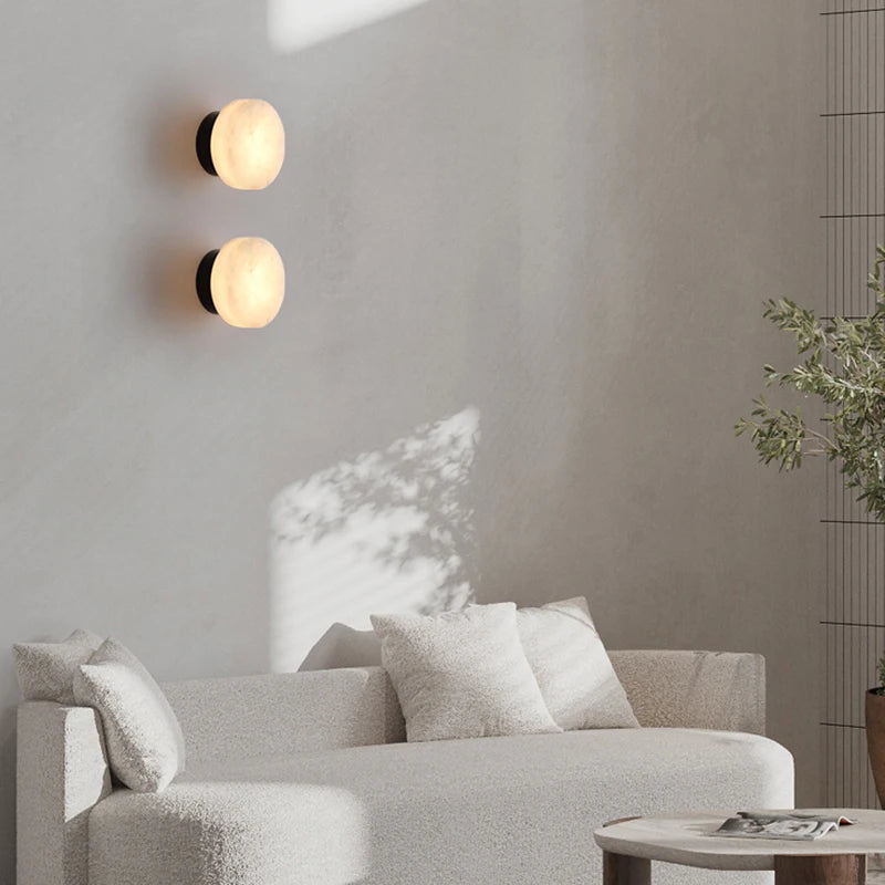 lampe murale adhésive marbre blanc moderne éclairage cuisine chambre salon led 3000k 4000k 6000k