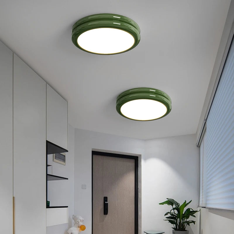 plafonnier led moderne blanc vert rouge noir 24w 30x6cm opacité