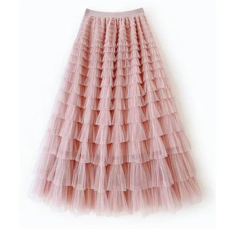 jupe tulle plissée vert rose beige gris bleu violet classique féminine soirée clips cascade