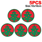 tapis table serviette rouge flocons noël antiderapante festive respectueux environnement