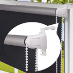 rideau enroulable moderne blanc clips tube chaîne guide rideau fixations