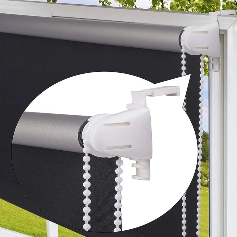 rideau enroulable moderne blanc clips tube chaîne guide rideau fixations