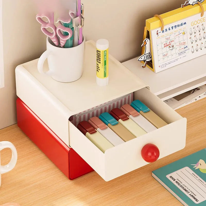 boîtes rangement tiroirs grandes capacités vert blanc rouge modernes minimalistes