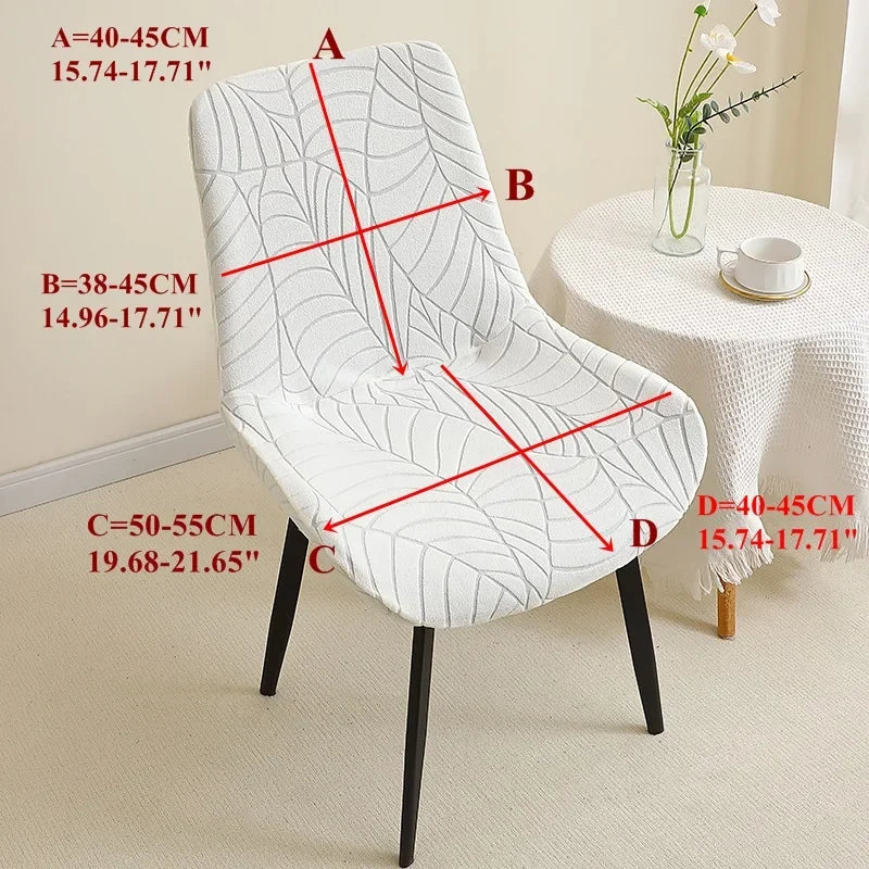 housse chaise moderne jacquard motif feuilles gris clair protection siège banquet mariage