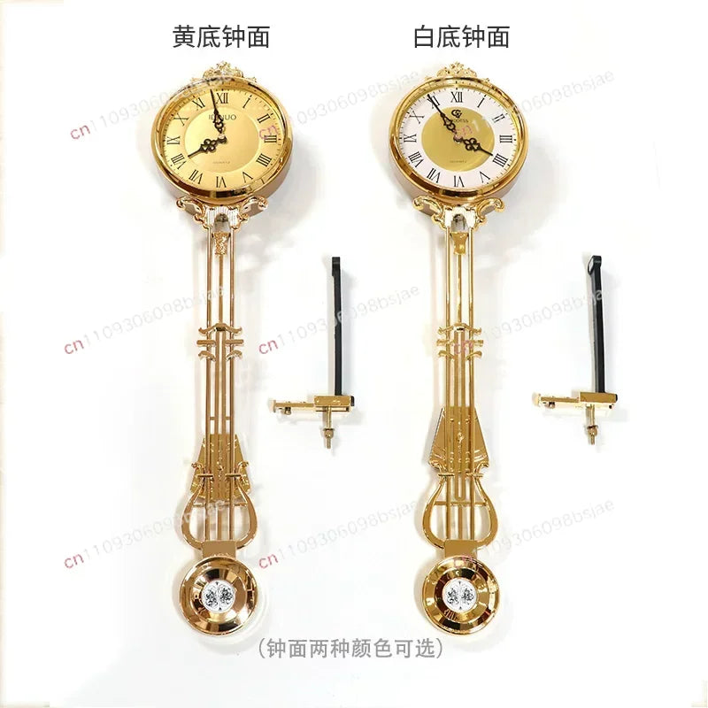pendule horloger or brillant motifs géométriques classique élégant 62cm hauteur 21cm pendule 15cm cadran
