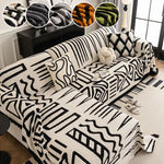 couverture canapé moderne polyestère géométrique opaque hiver noir blanc minimaliste