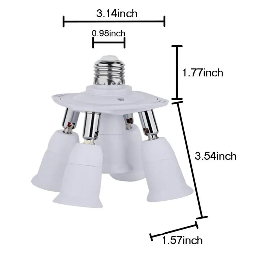 adaptateur multi prise lumiere blanc moderne 360 rotation pliable 180 degres 300w max