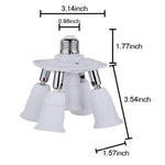 adaptateur multi prise lumiere blanc moderne 360 rotation pliable 180 degres 300w max