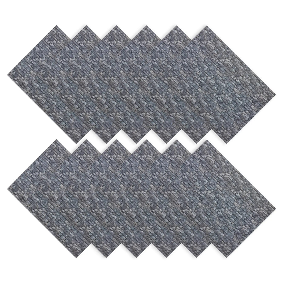 papier peint adhésif pierre texture classique gris noir décoration intérieure miniature mur sol autoadhésif