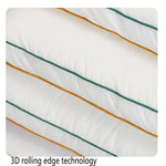 oreiller coton blanc patchwork bordure verte orange anti apnée anti ronflement therapy refroidissement 40x60cm