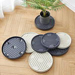 support plante gris blanc rayures horizontales moderne portable amovible robuste