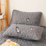 taies d'oreiller imperméables 50x75cm polyester motif géométrique gris clair modernes maison lits pièces
