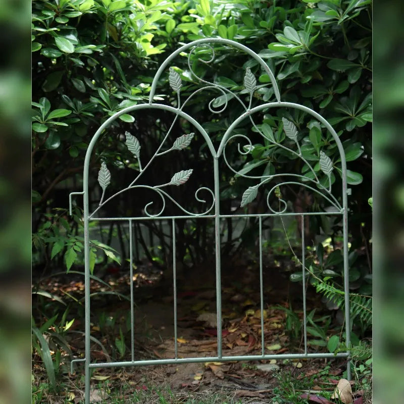 clôture jardin rustique fer blanc facile assembler bordure fleurs décorative villa jardin