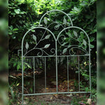 clôture jardin rustique fer blanc facile assembler bordure fleurs décorative villa jardin