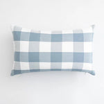 taies d'oreiller bleu clair plaid carreaux moderne polyester 30x50 45x45 cm coussins décoratifs